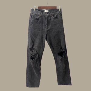 Black ripped and distressed Agolde jeans - Size 27